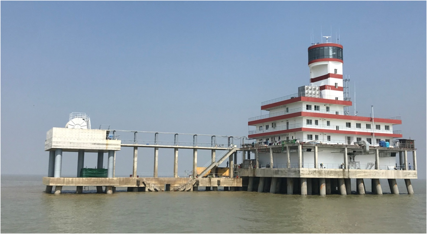 ရေကြောင်းပြအဆောက်အအုံ(Offshore Fixed Pilot Station) တည်ဆောက်ပြီးစီးမှု မှတ်တမ်းဓါတ်ပုံများ